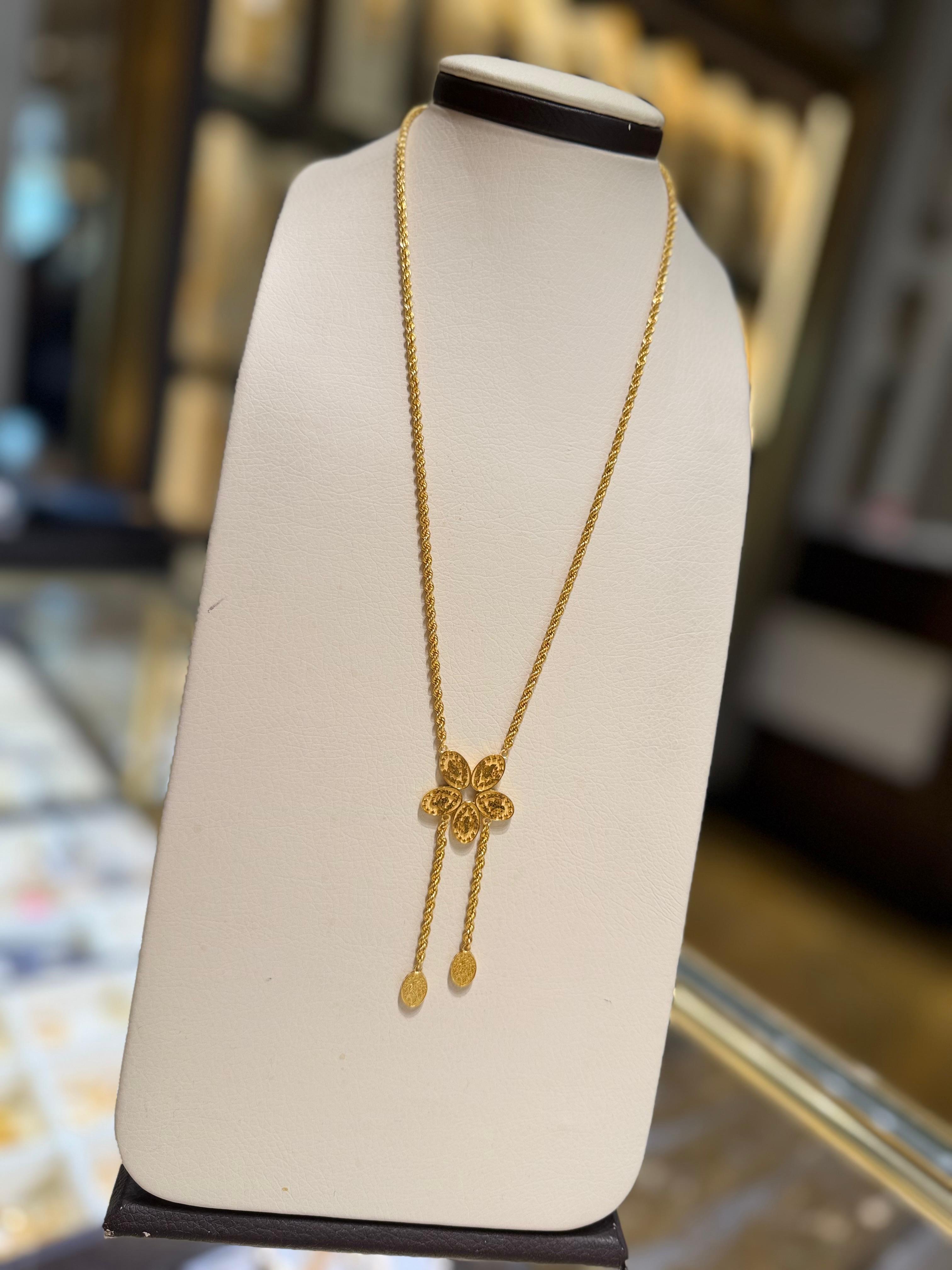 21K Gold Long Necklace - SB32217